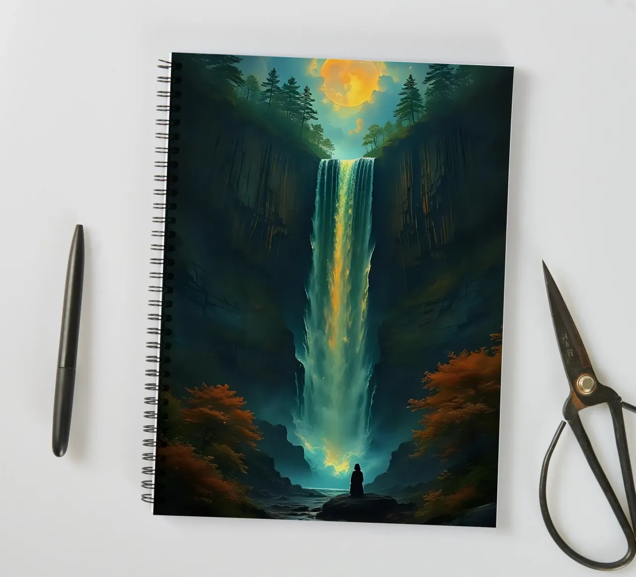 Chute d'eau_5 carnet à spirale de Fantasie & Mystikwelten by LK