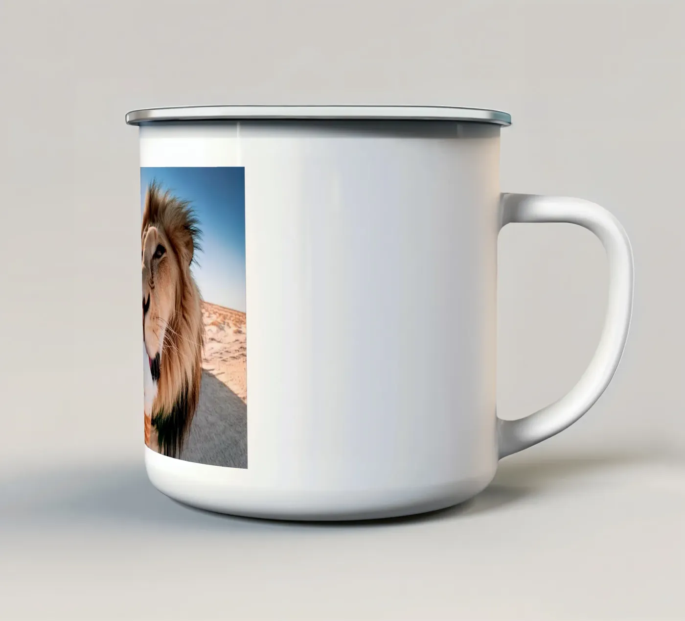 refreshing enamel mug by rafael campezato