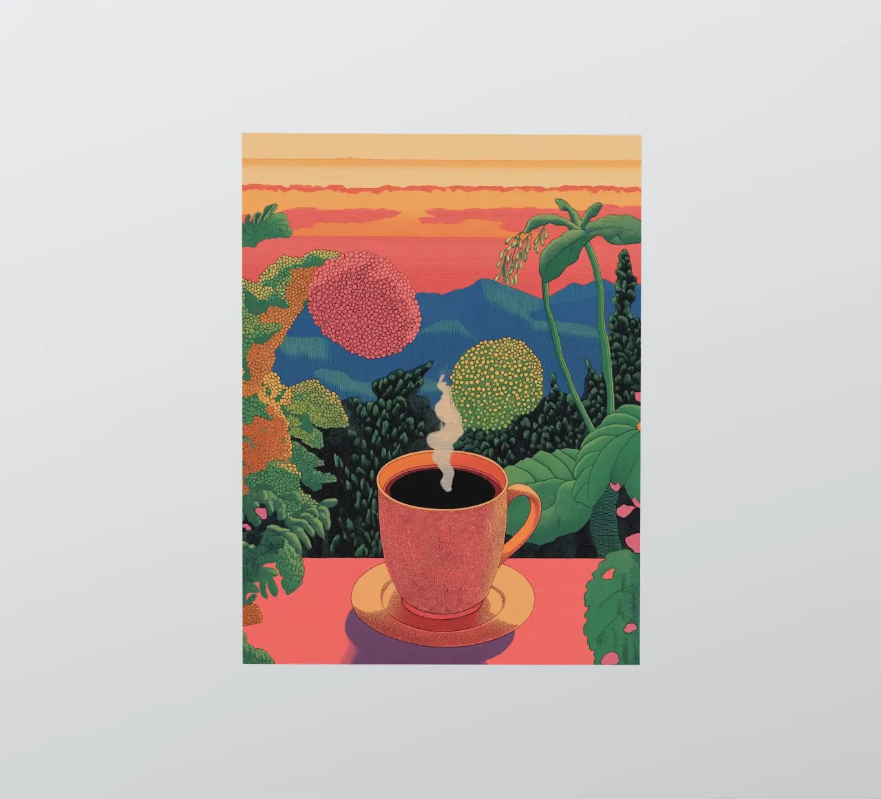 Coffee & Jungle Escape | Stylish Botanical Tropical Forest sticker by Kaji