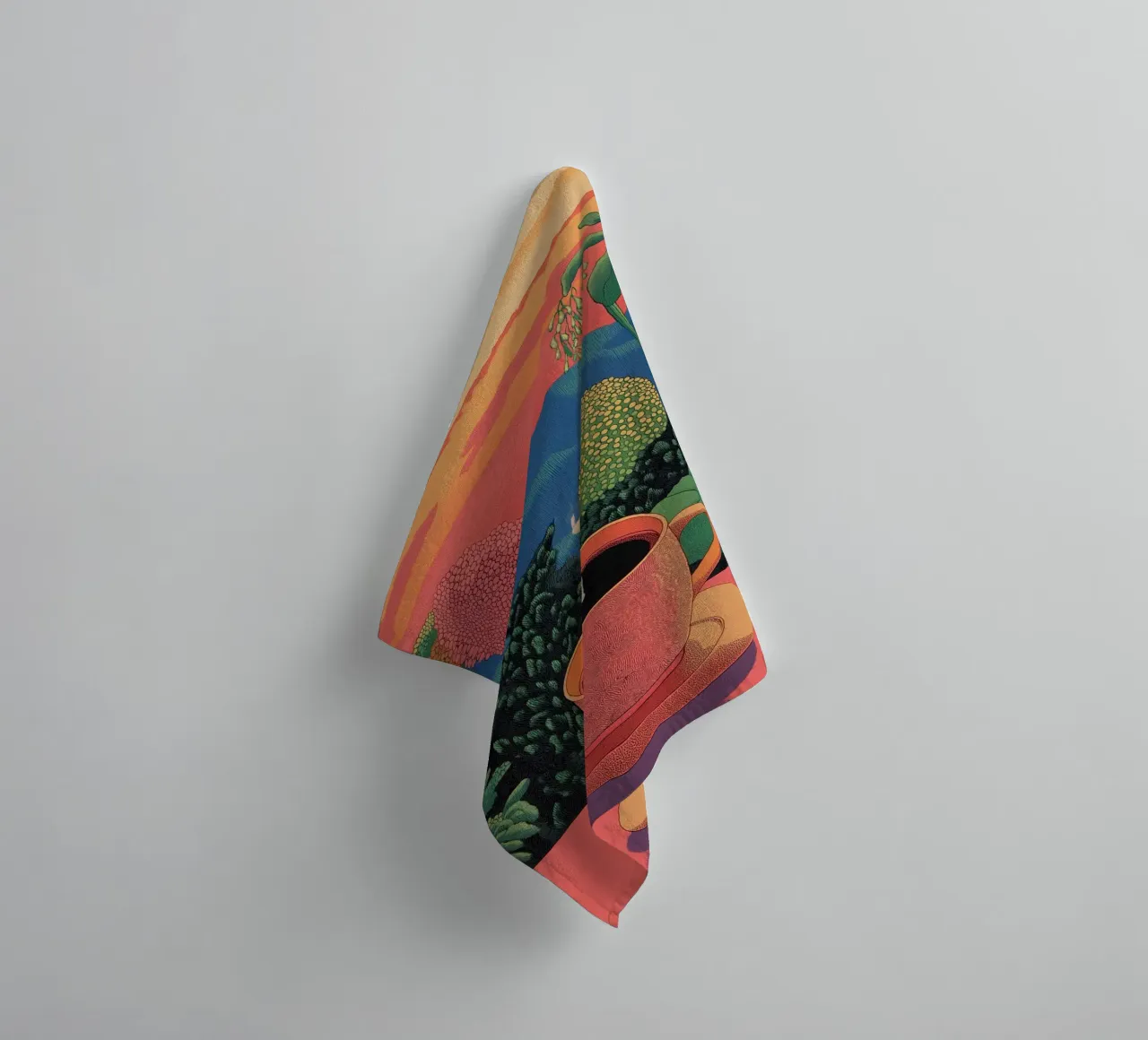 Coffee & Jungle Escape | Stylish Botanical Tropical Forest towel by Kaji