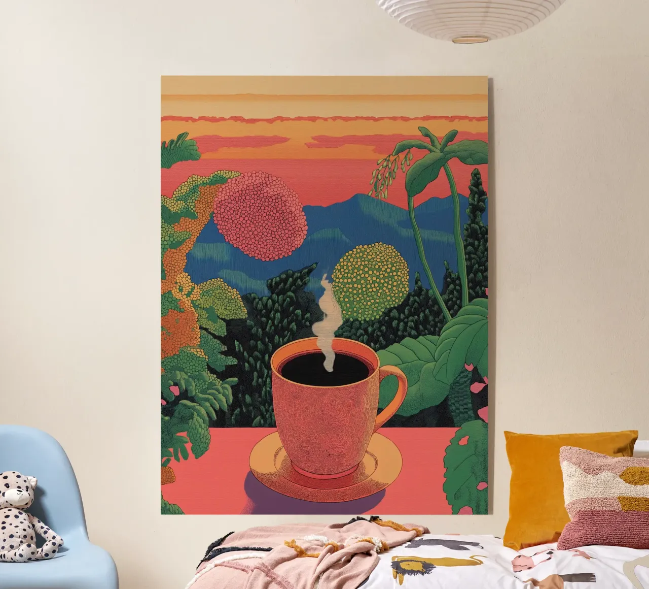Caffè e fuga nella giungla | Elegante foresta tropicale botanica plexiglass da Kaji