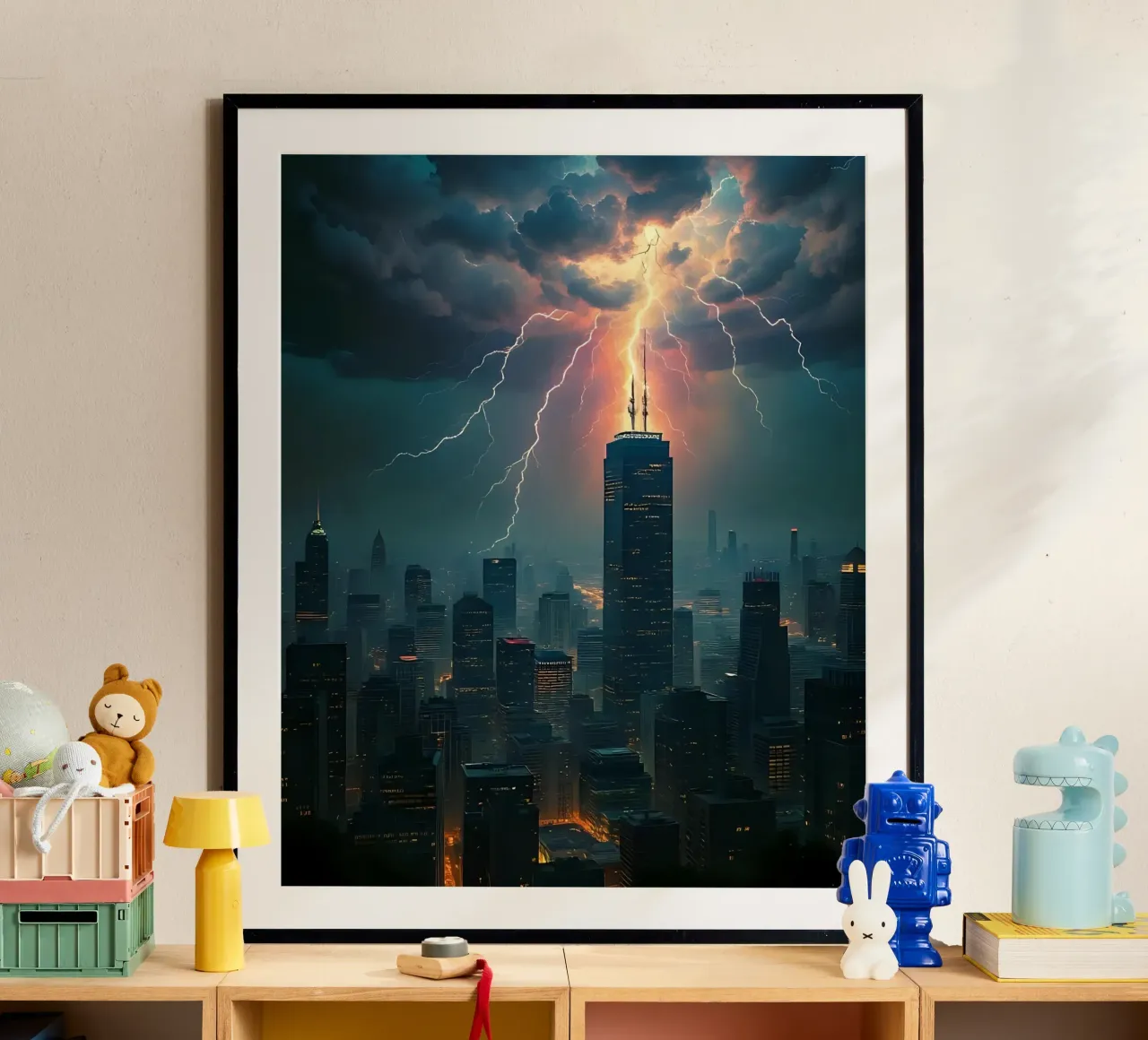 Orage sur la ville_4 hahnemühle de Fantasie & Mystikwelten by LK