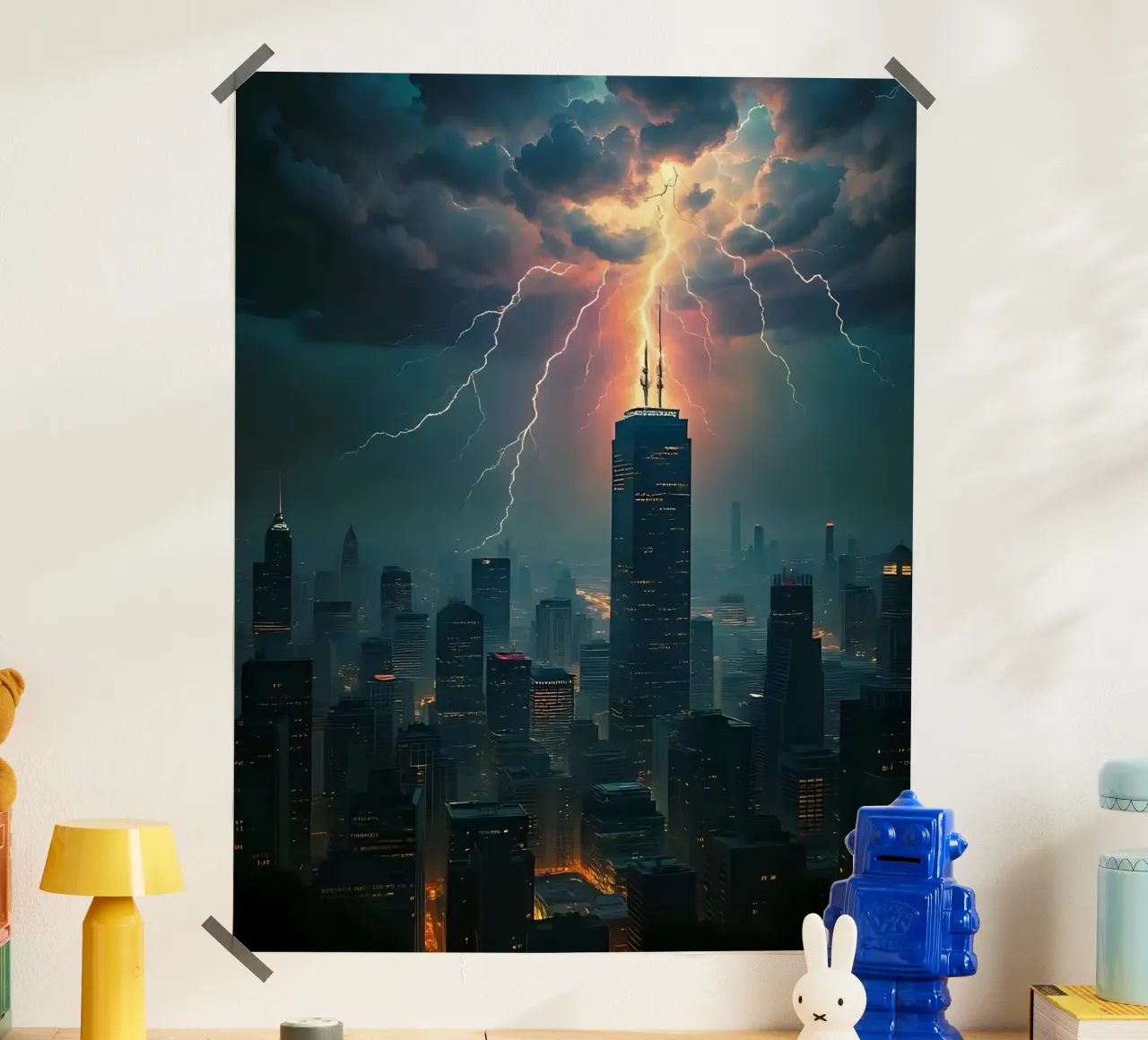 Orage sur la ville_4 hahnemühle de Fantasie & Mystikwelten by LK