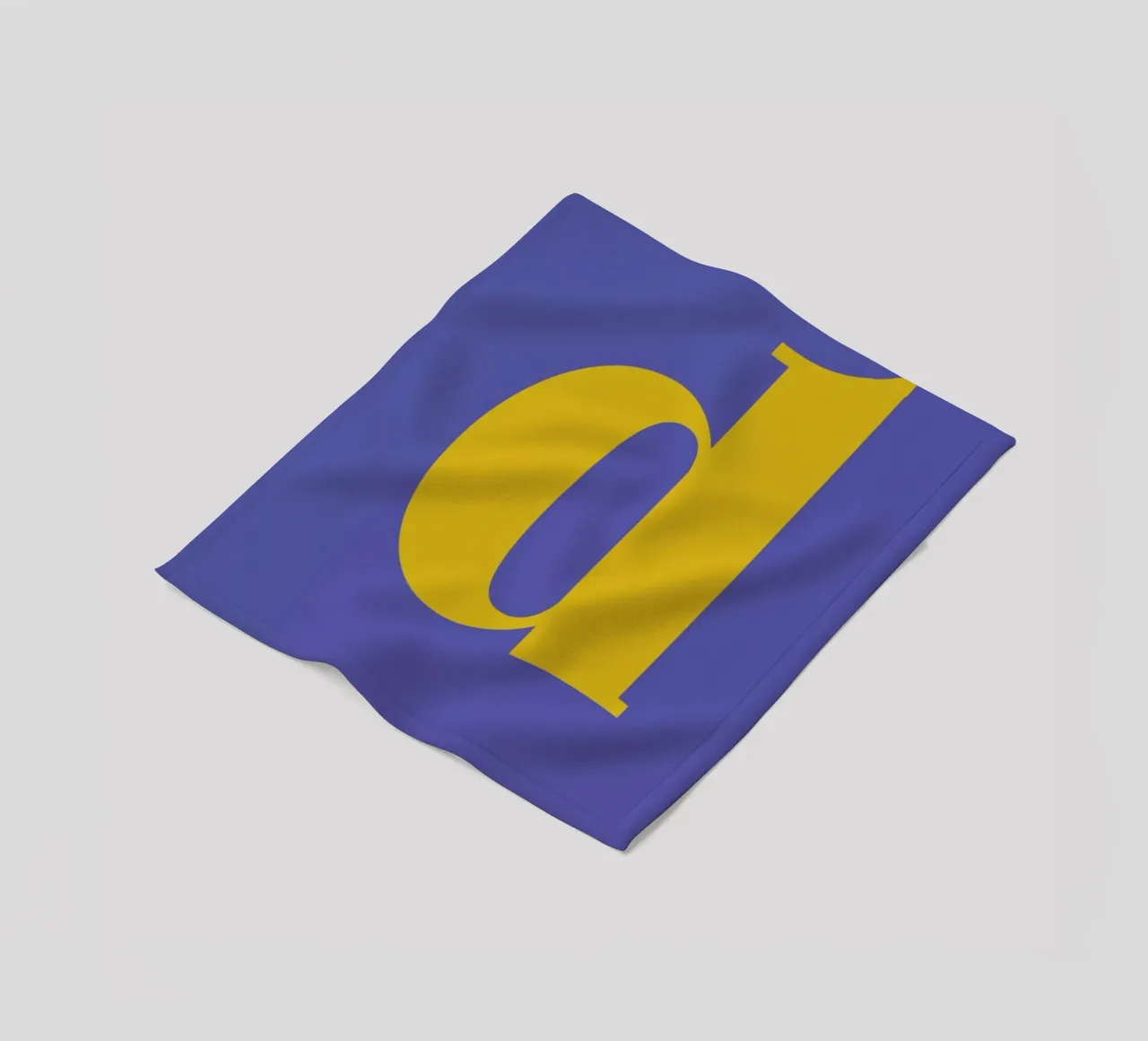 Blue Letter D plaid polaire de Studio One