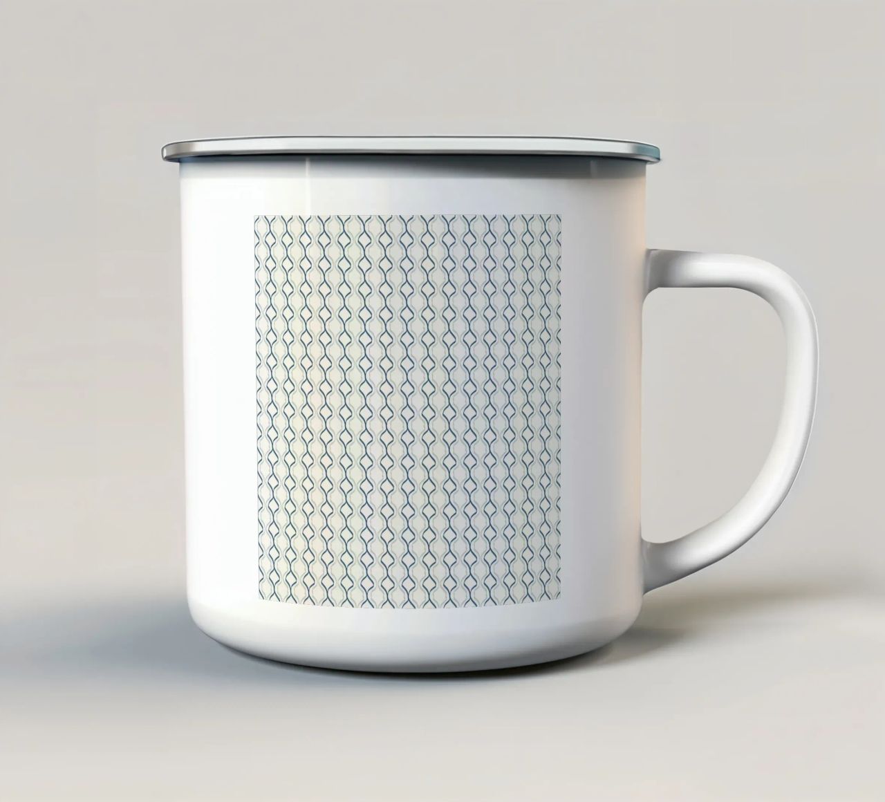 Modello di linea a spirale senza cuciture tazza in smalto da Little Dean