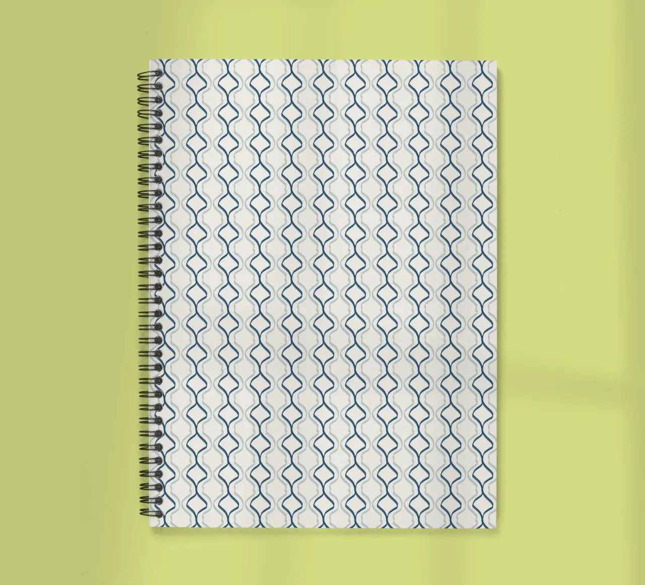 Spiral seamless line pattern spiral notebook by Little Dean
