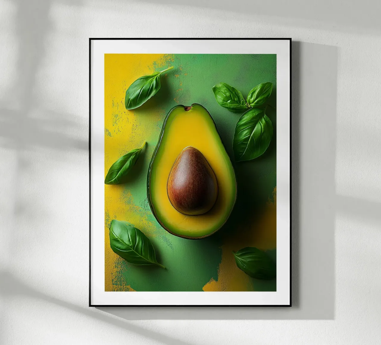 Avocado e foglie di basilico plexiglass da Spice & Style