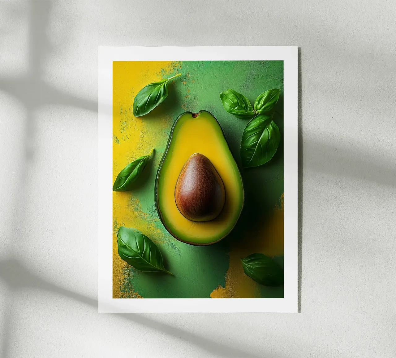 Avocado e foglie di basilico plexiglass da Spice & Style