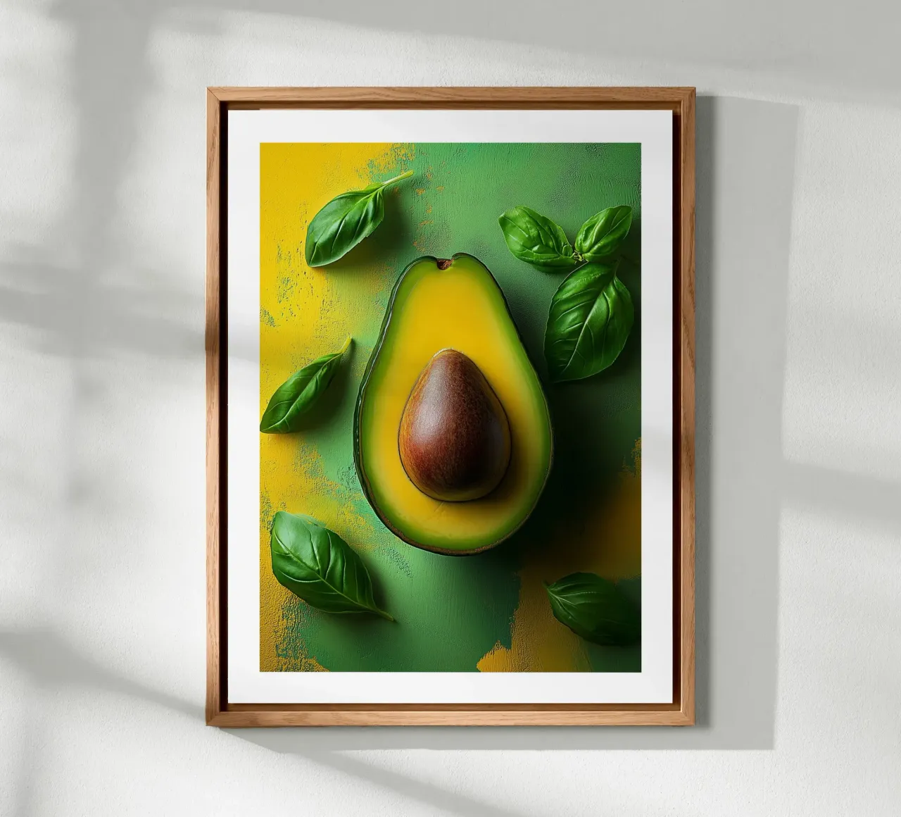 Avocado e foglie di basilico alluminio dibond da Spice & Style