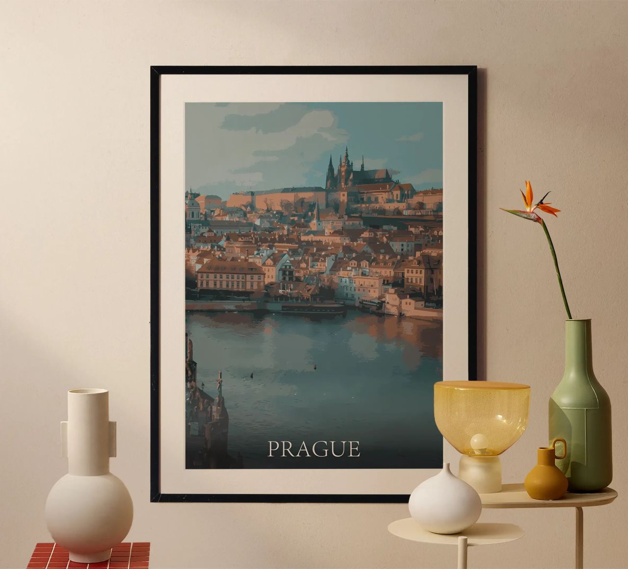 Prague poster by Bernotas