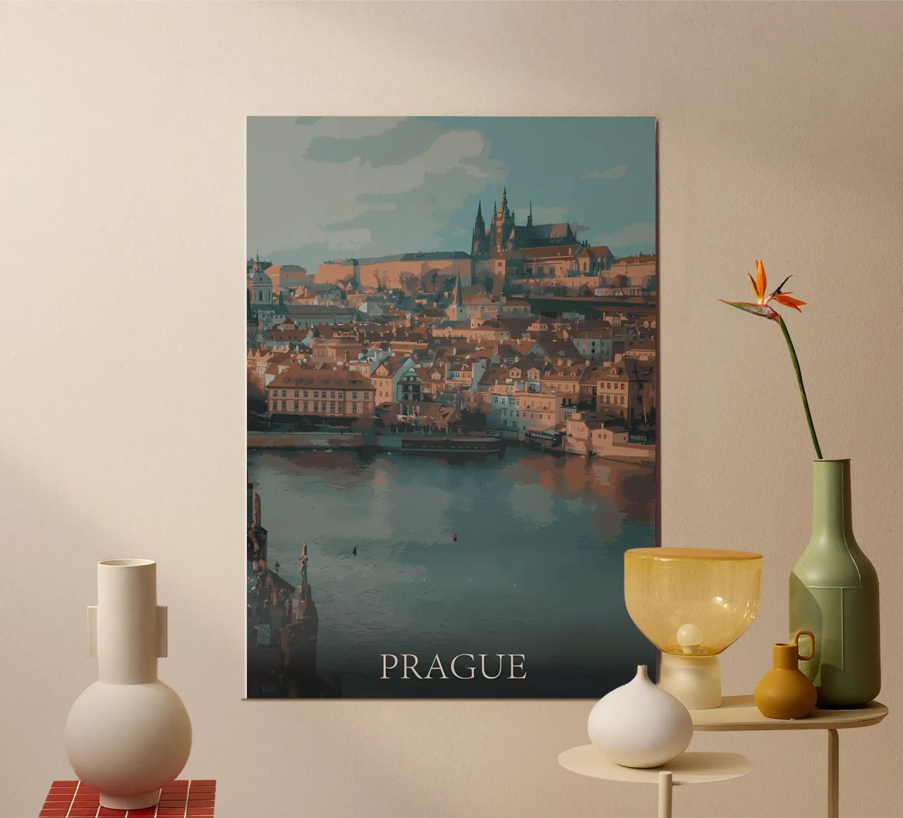 Prague poster by Bernotas