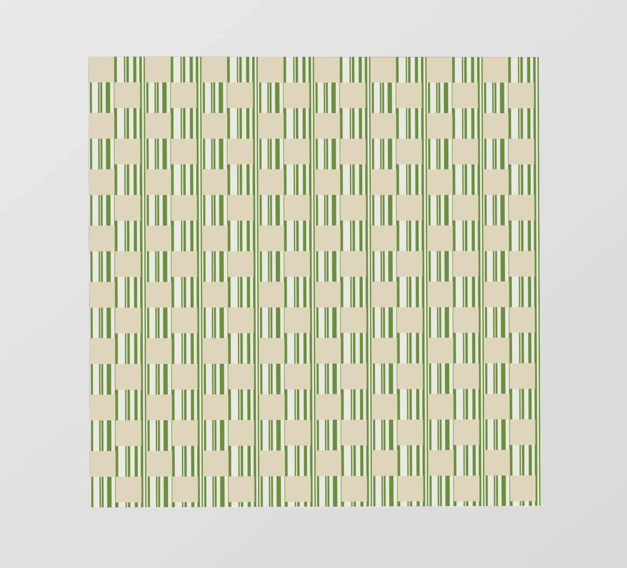 Quadri e righe in verde e beige telo in pvc da Little Dean