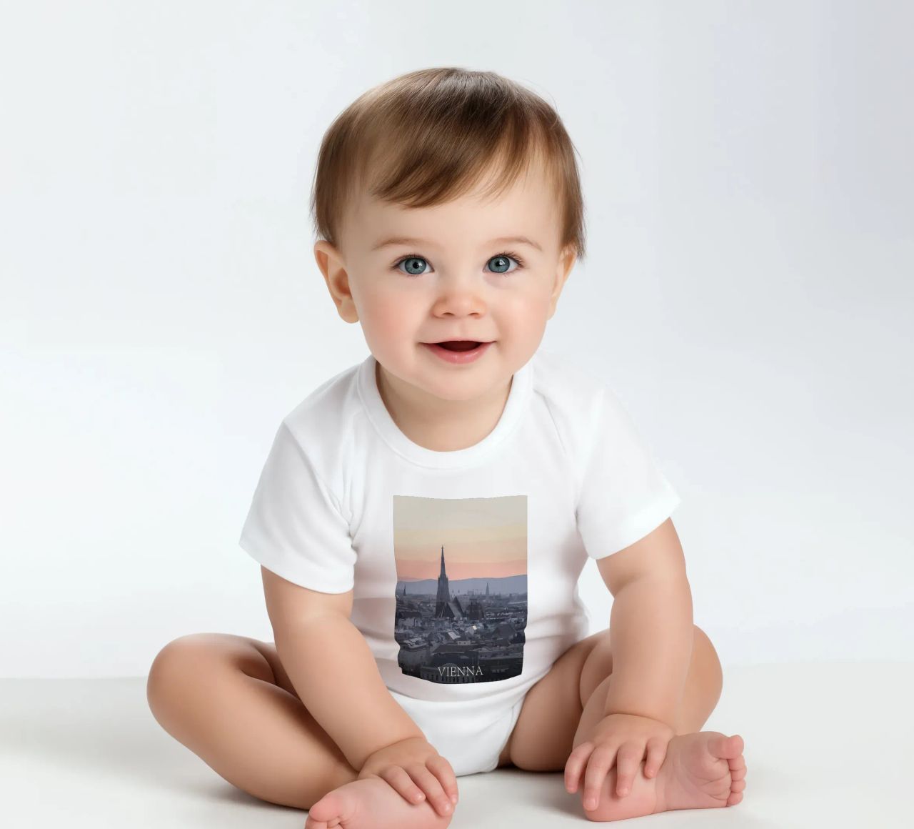 Wien Kurzarm Babybody von Bernotas