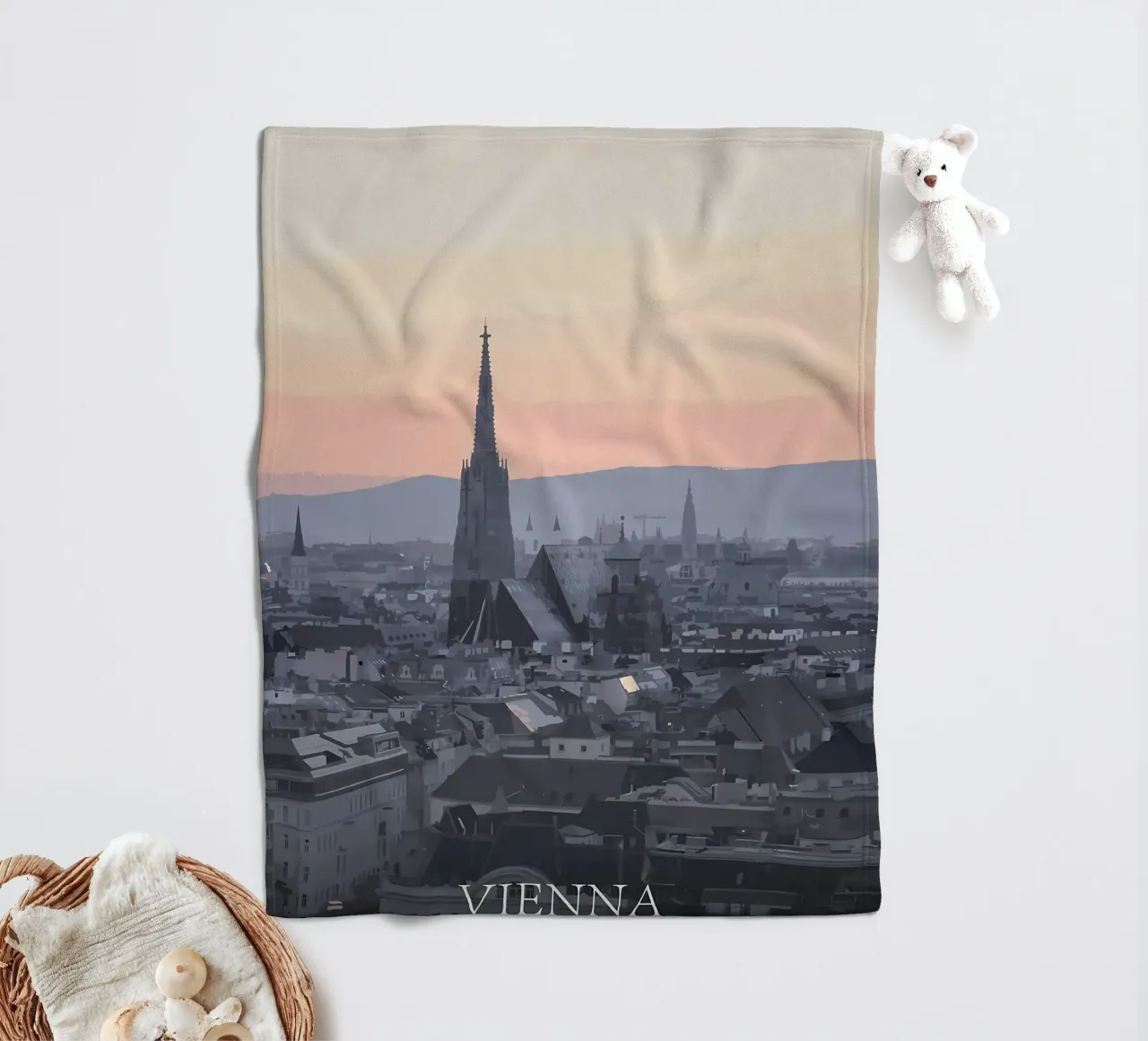 Wien Fleecedecke von Bernotas
