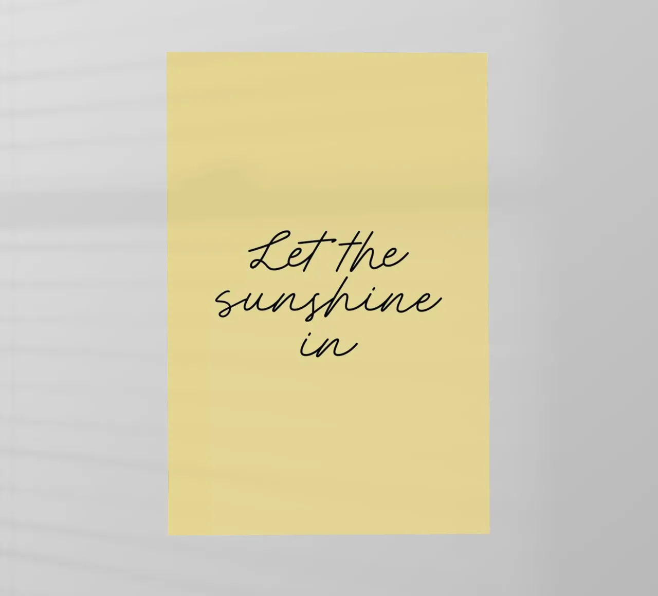 Let The Sunshine In backlit film by Studio One