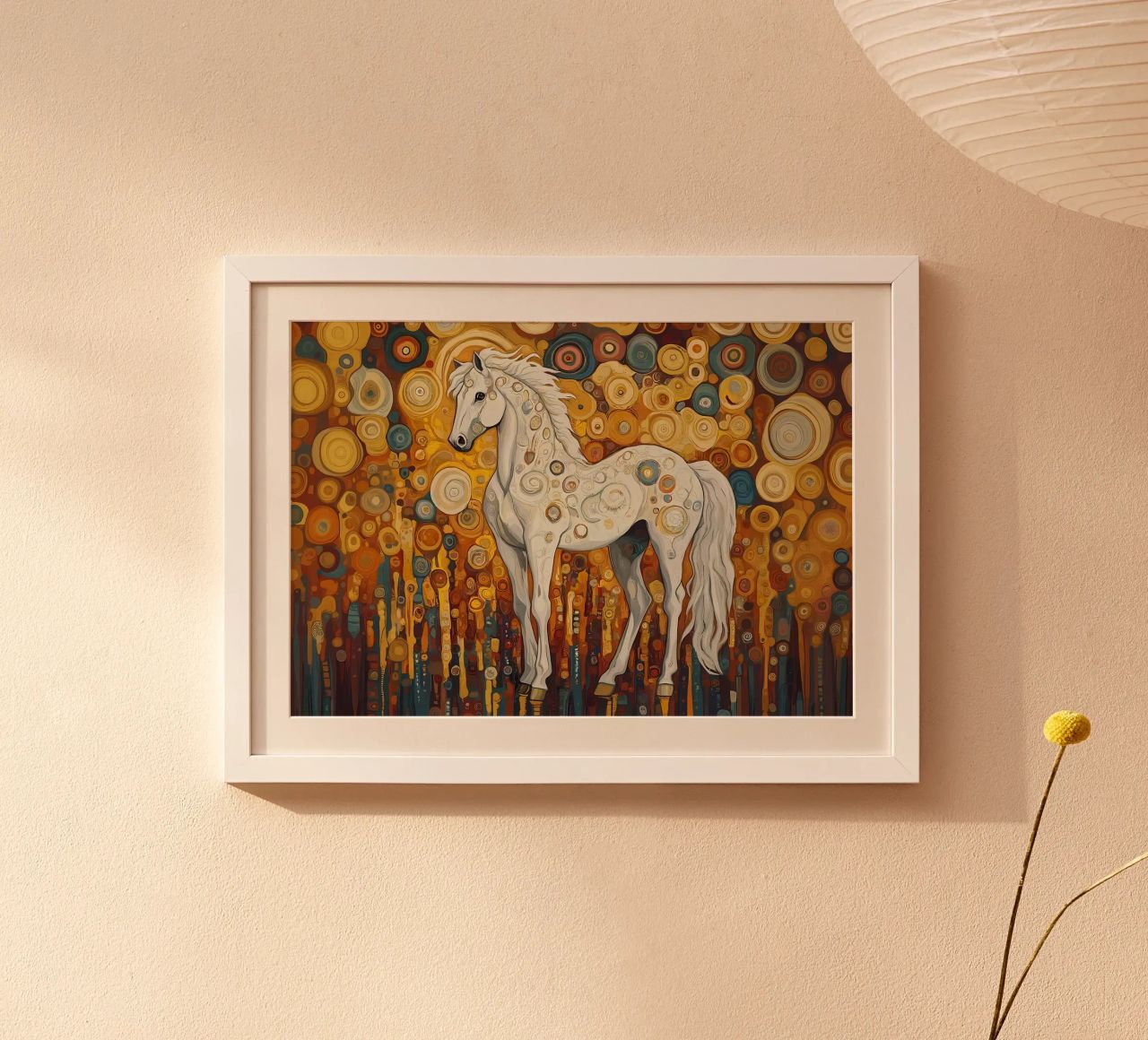 White Horse Gustav Style poster by Caeson