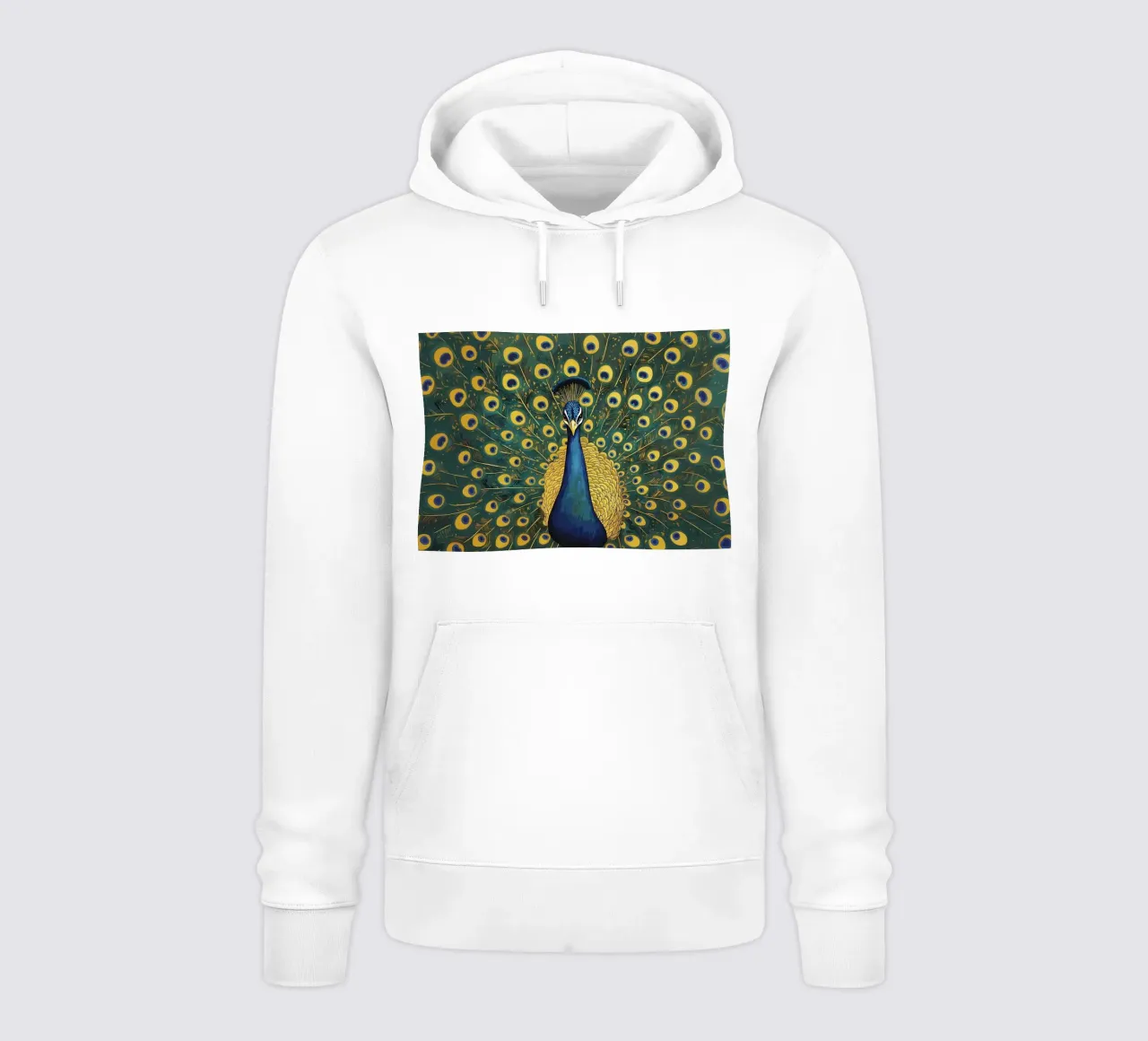 Pfau mit ausgebreiteten Federn Hoodie von Caeson