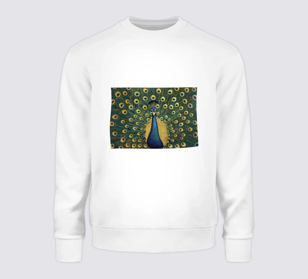 Peacock with Spread Feathers sweatshirt by Caeson