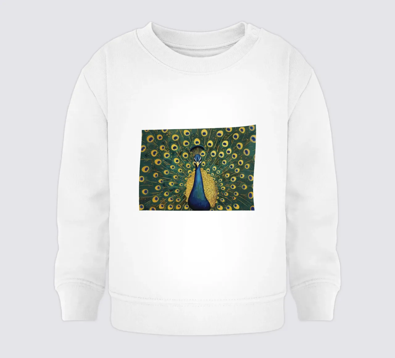 Pfau mit ausgebreiteten Federn Baby Sweatshirt von Caeson