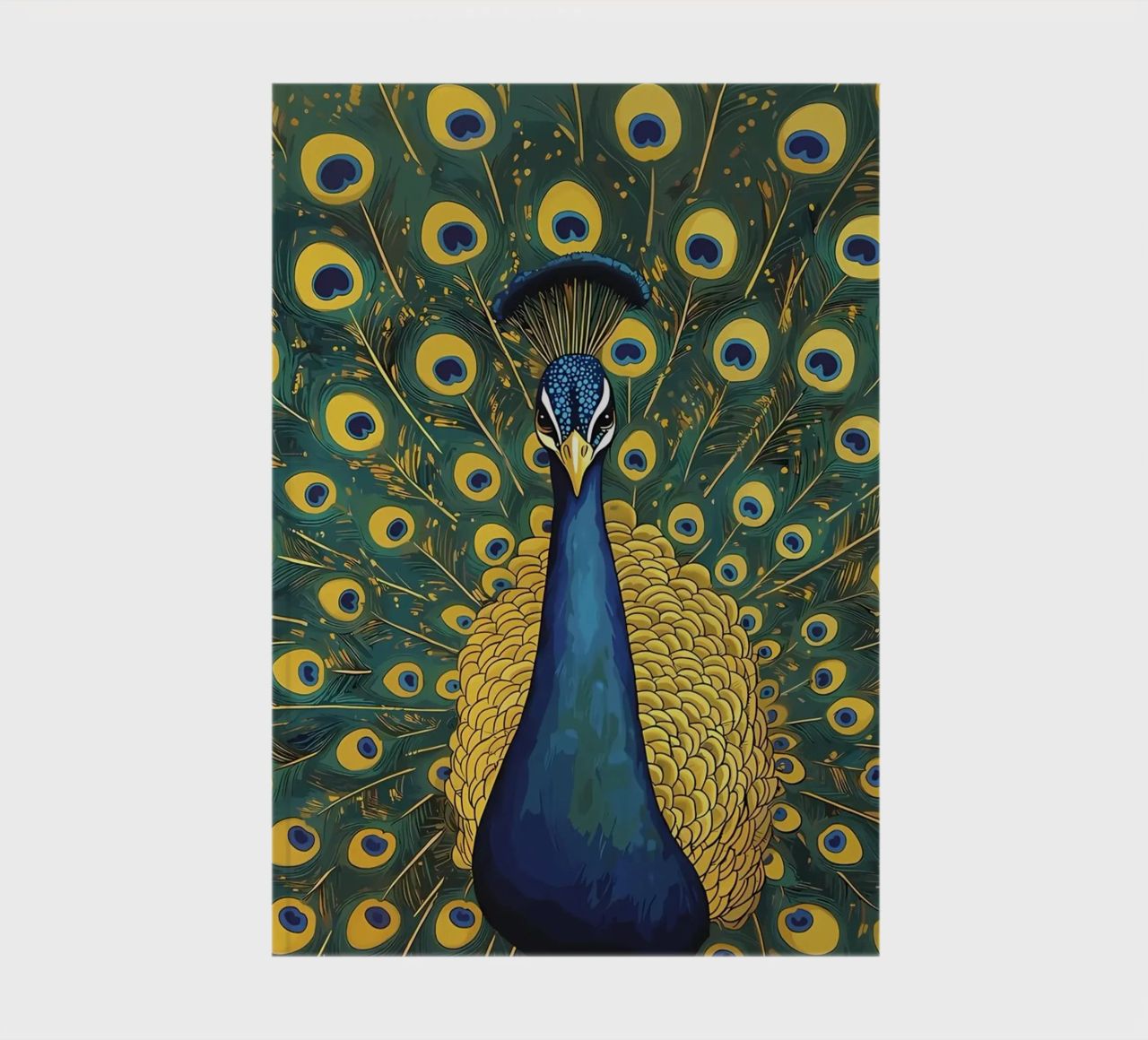 Peacock with Spread Feathers notebook by Caeson