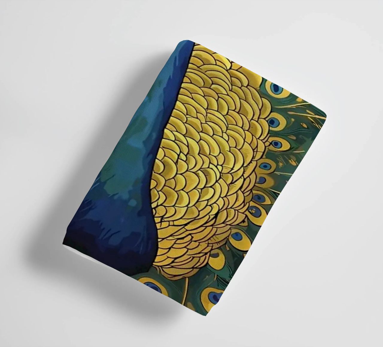 Peacock with Spread Feathers towel by Caeson