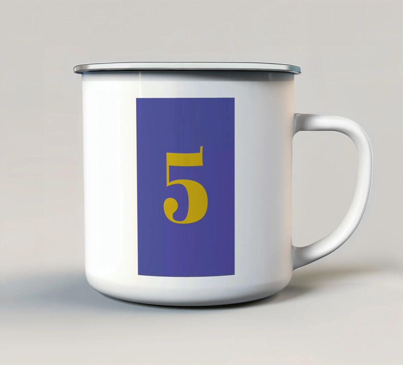 Blue Number 5 tazza in smalto da Studio One