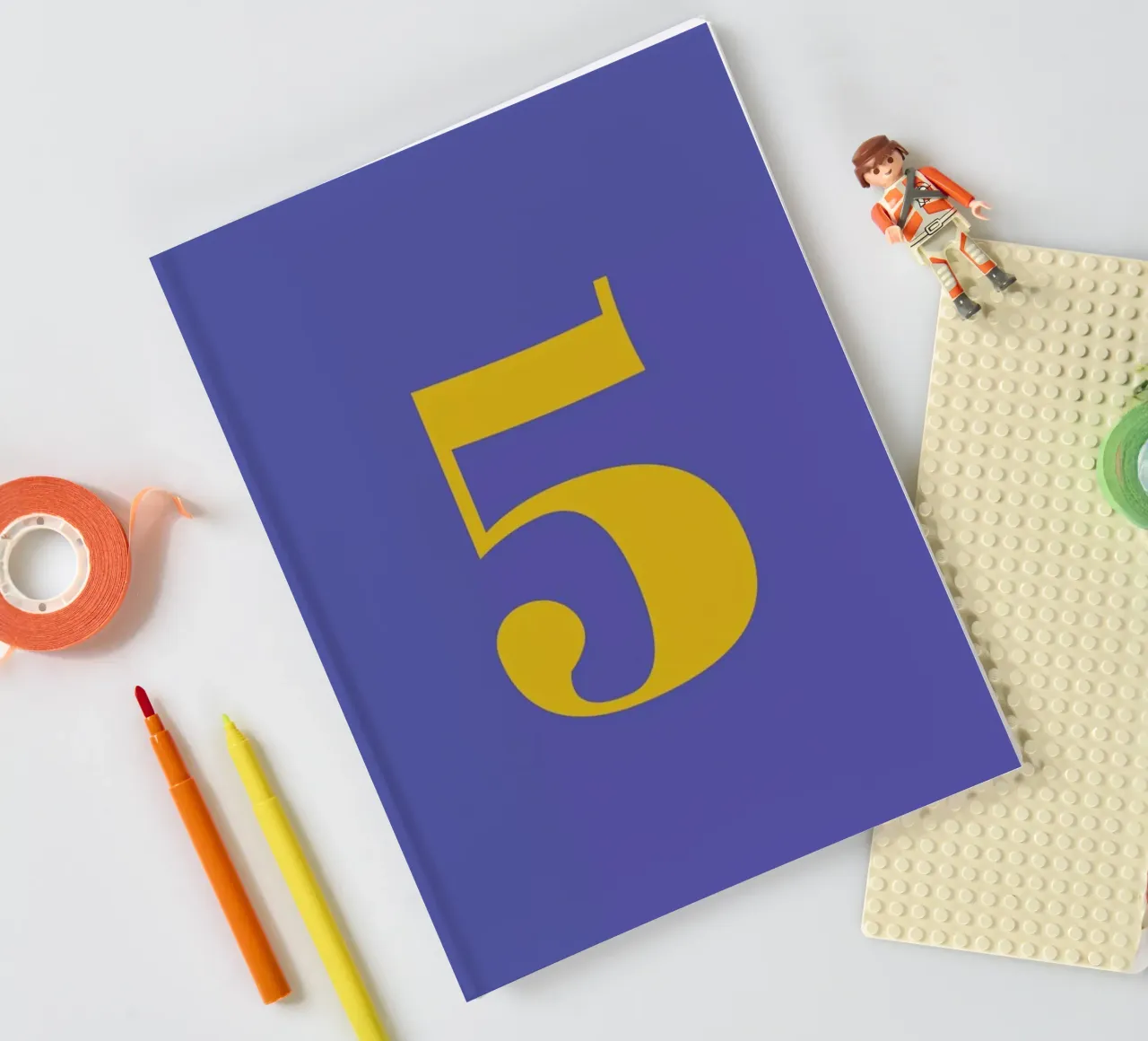 Blue Number 5 notebook by Studio One