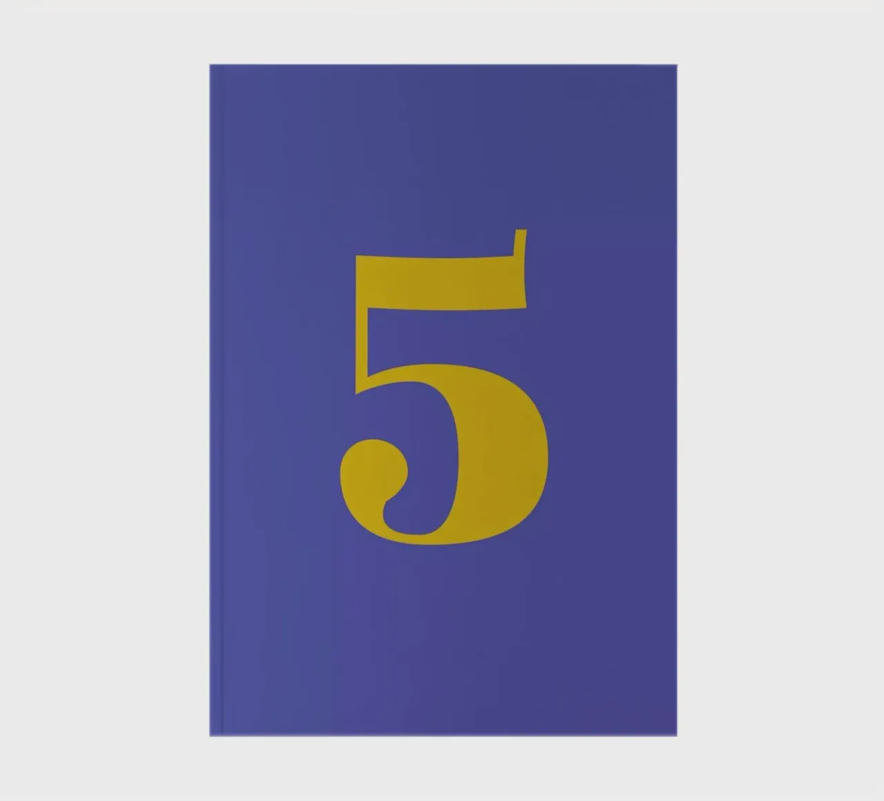 Blue Number 5 notebook by Studio One