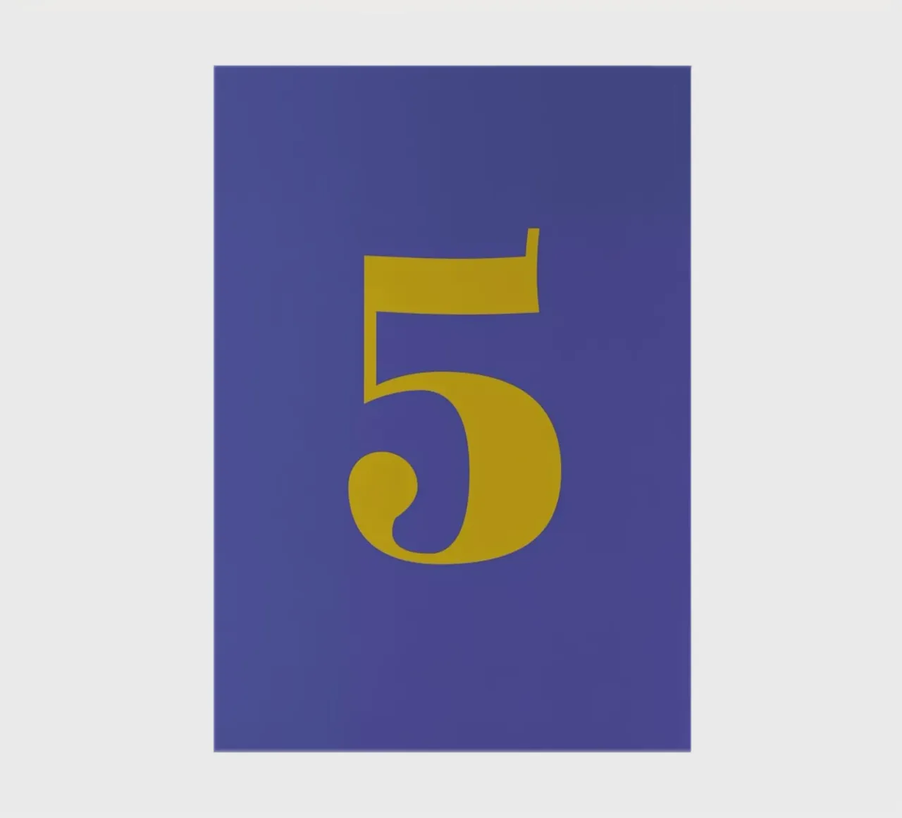 Blue Number 5 notebook by Studio One
