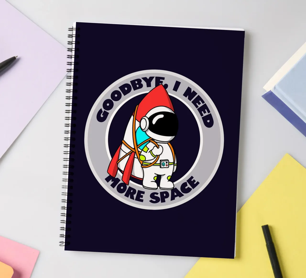 Goodbye, I need more space spiral notebook by Loobs