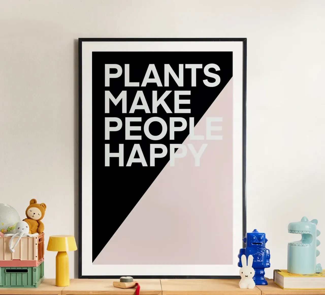 Happy poster con telaio in plastica da Evita Witzenhausen