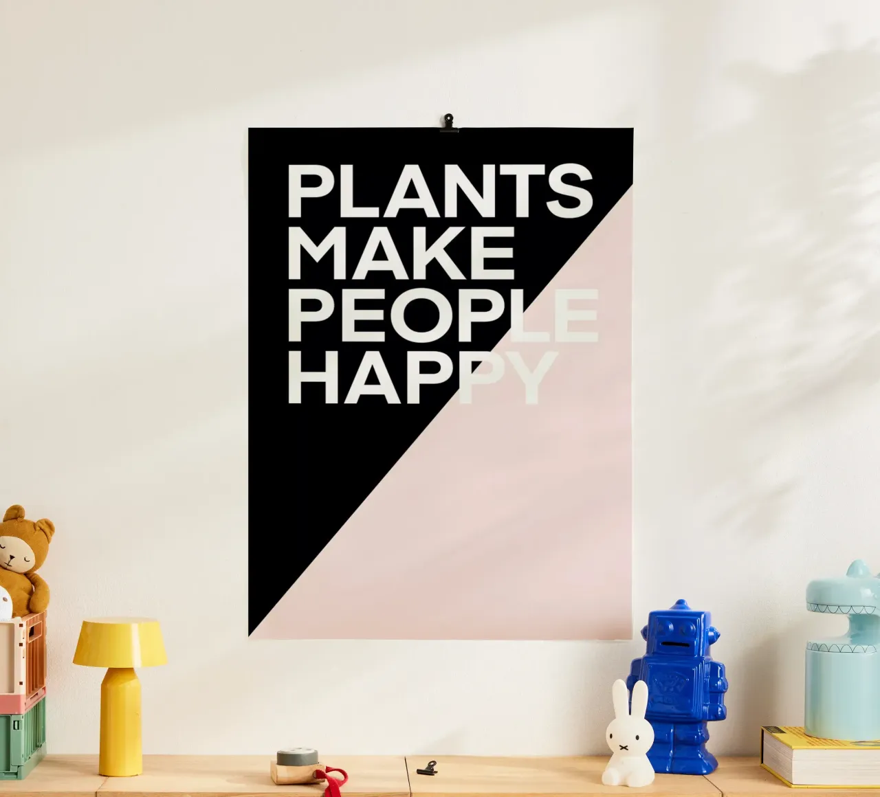 Happy poster con telaio in plastica da Evita Witzenhausen