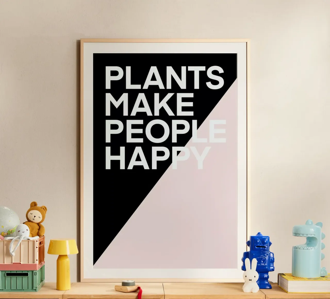 Happy poster con telaio in plastica da Evita Witzenhausen