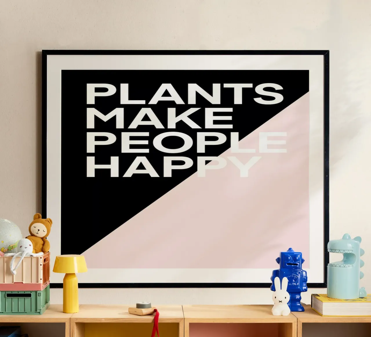 Happy poster con telaio in plastica da Evita Witzenhausen