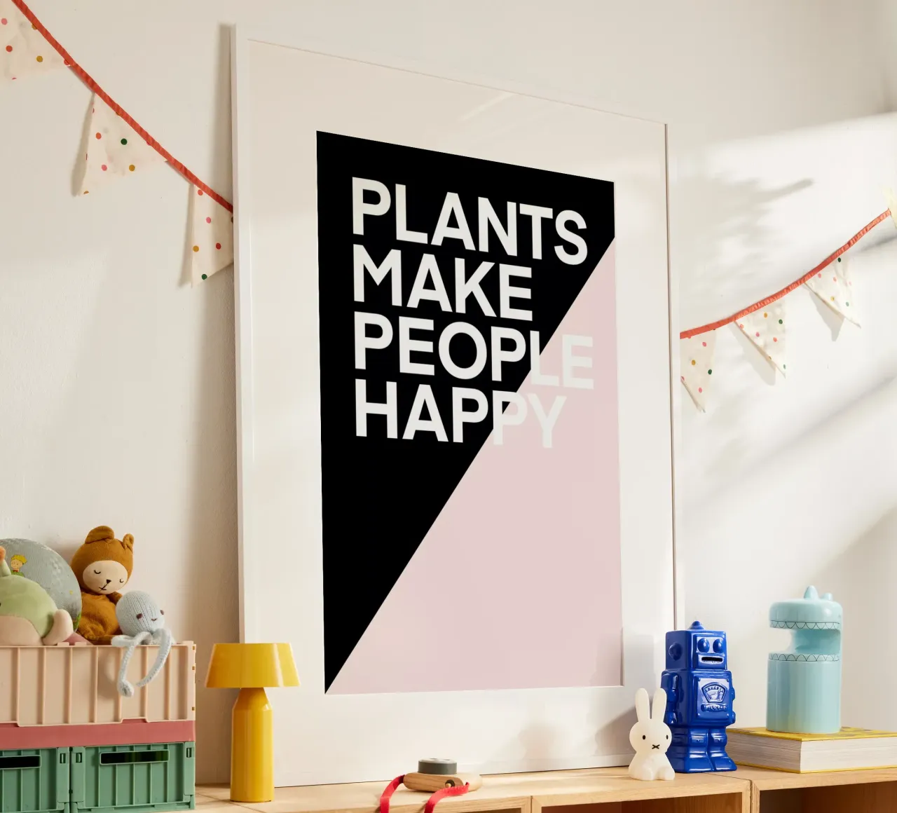 Happy poster con telaio in plastica da Evita Witzenhausen