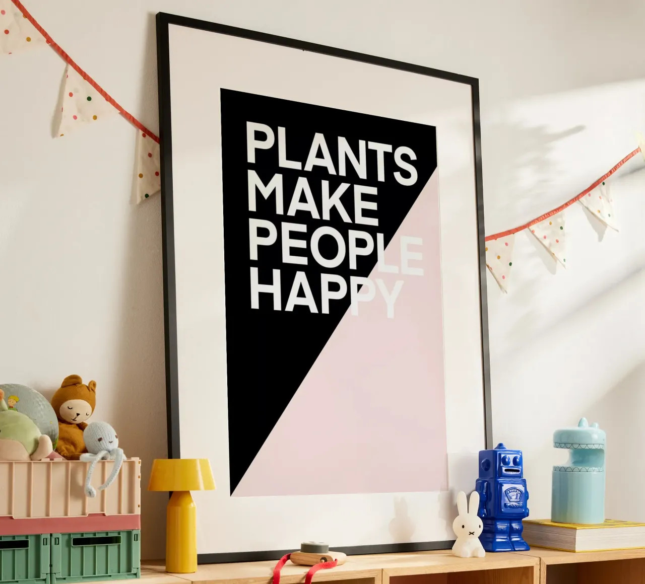 Happy poster con telaio in plastica da Evita Witzenhausen
