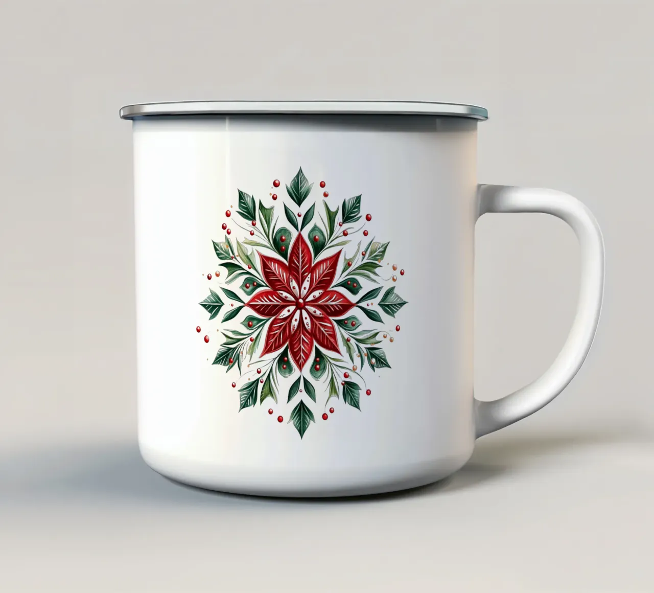 Mandala di Natale tazza in smalto da Spiritual Touch