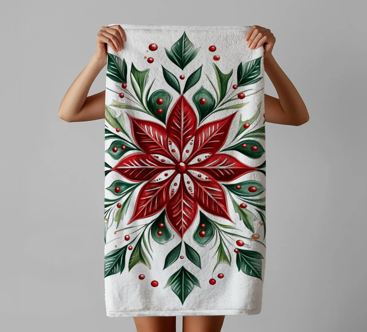 Mandala di Natale asciugamano da bagno da Spiritual Touch