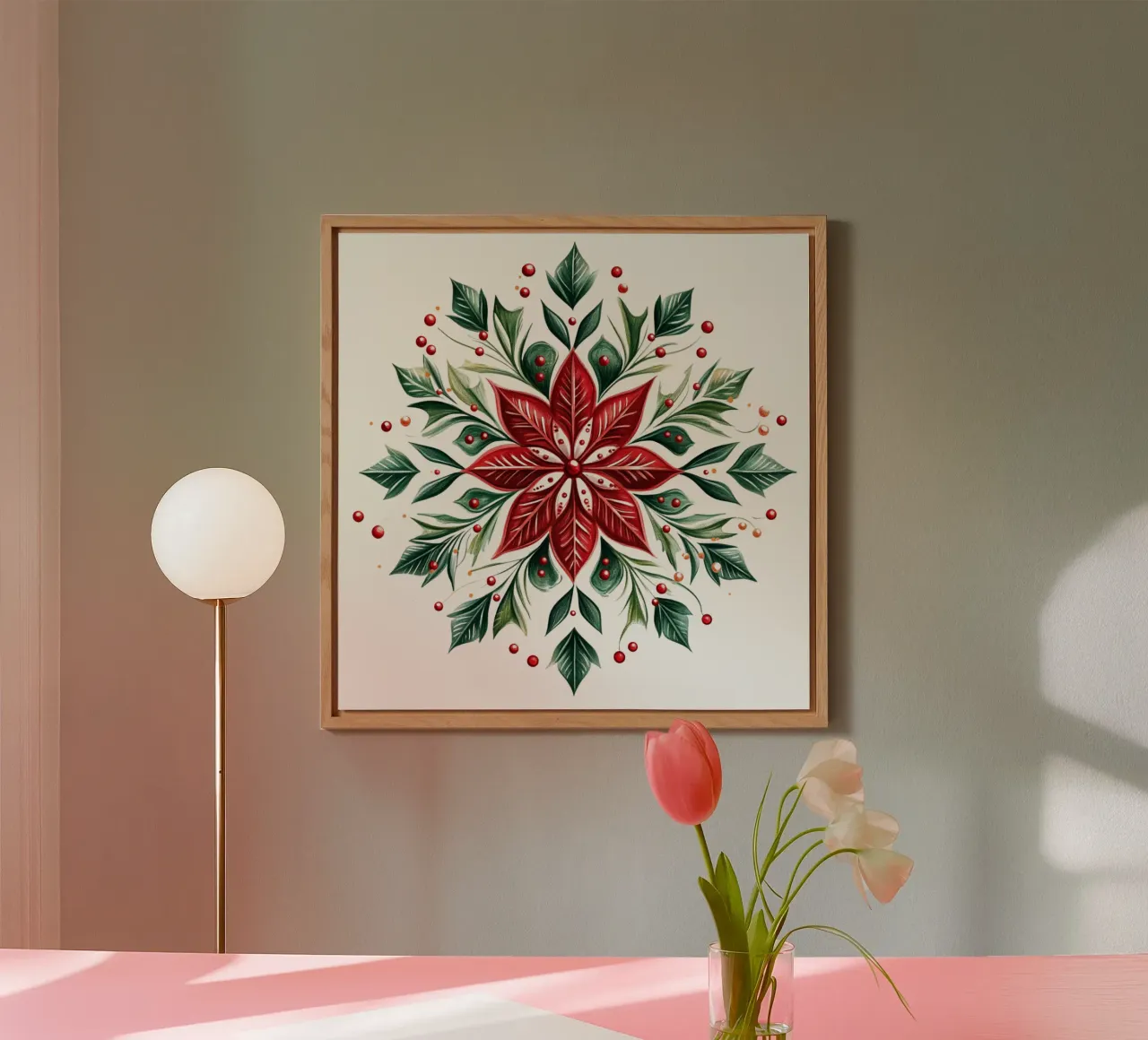 Mandala de Noël panneau forex de Spiritual Touch
