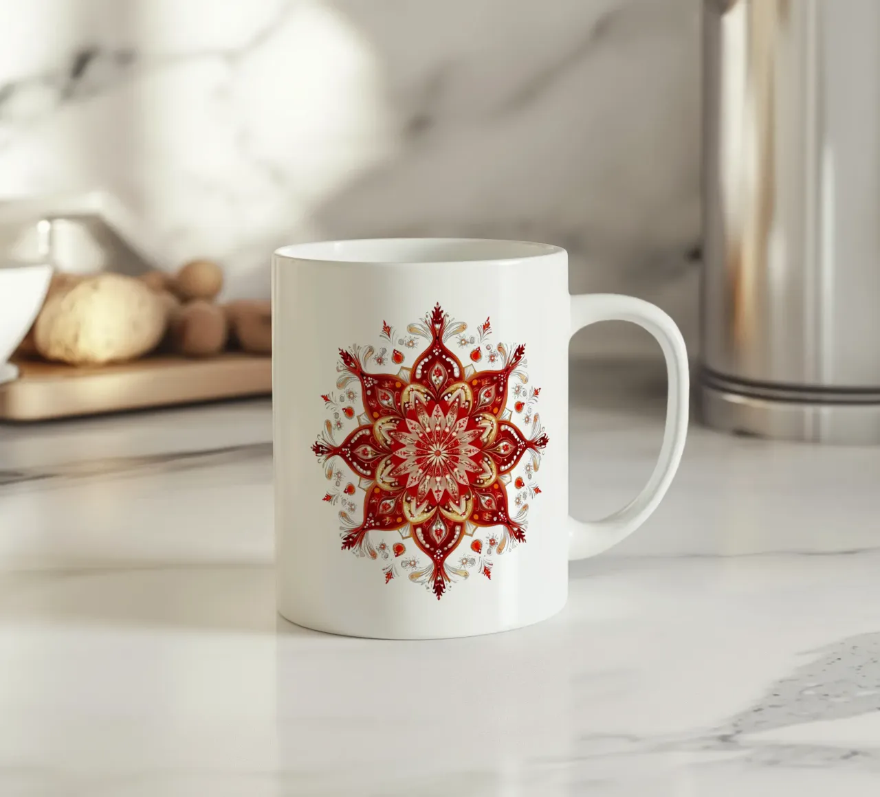 Mandala di Natale tazza in ceramica da Spiritual Touch