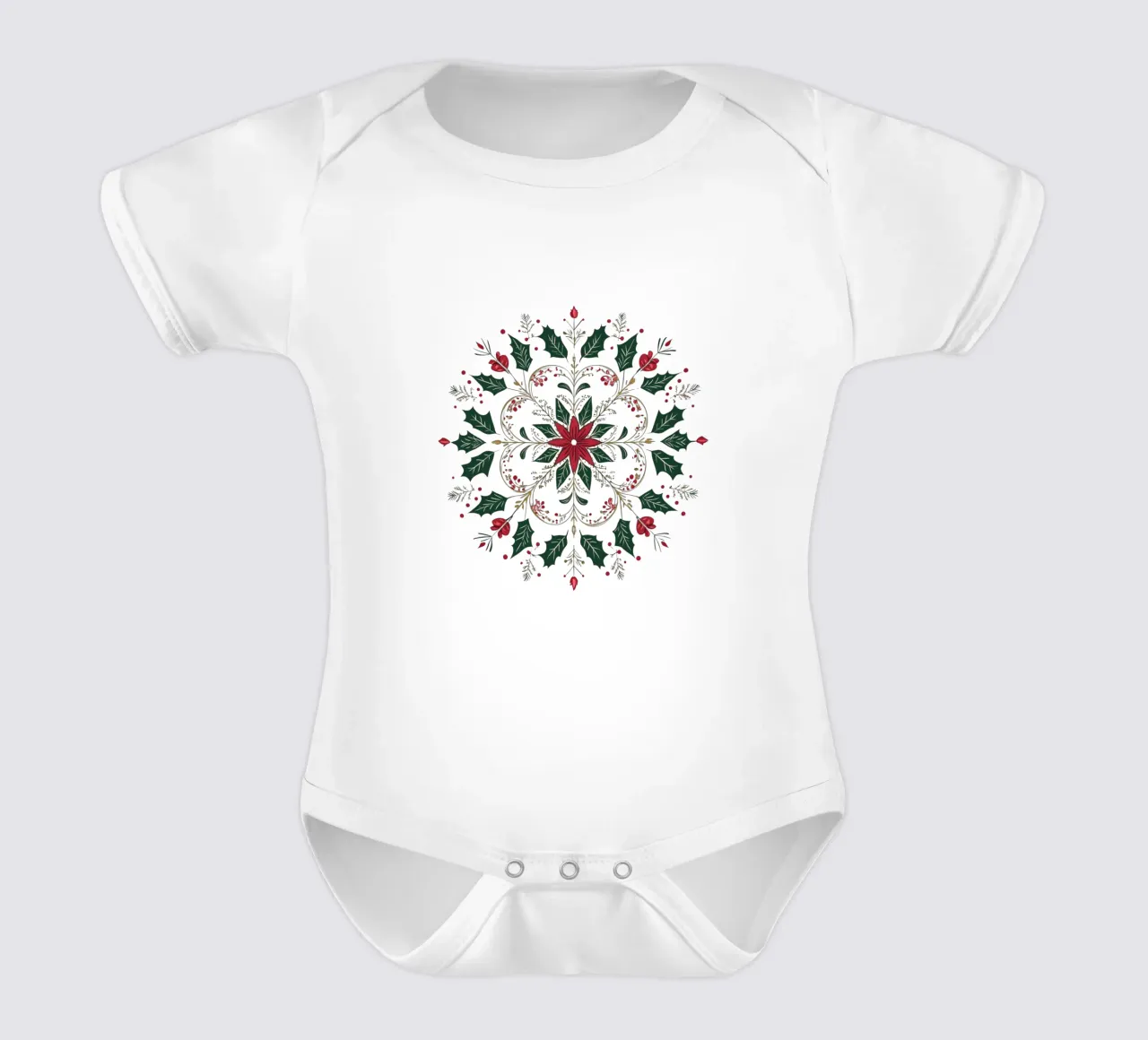 Mandala di Natale body neonato maniche corte da Spiritual Touch