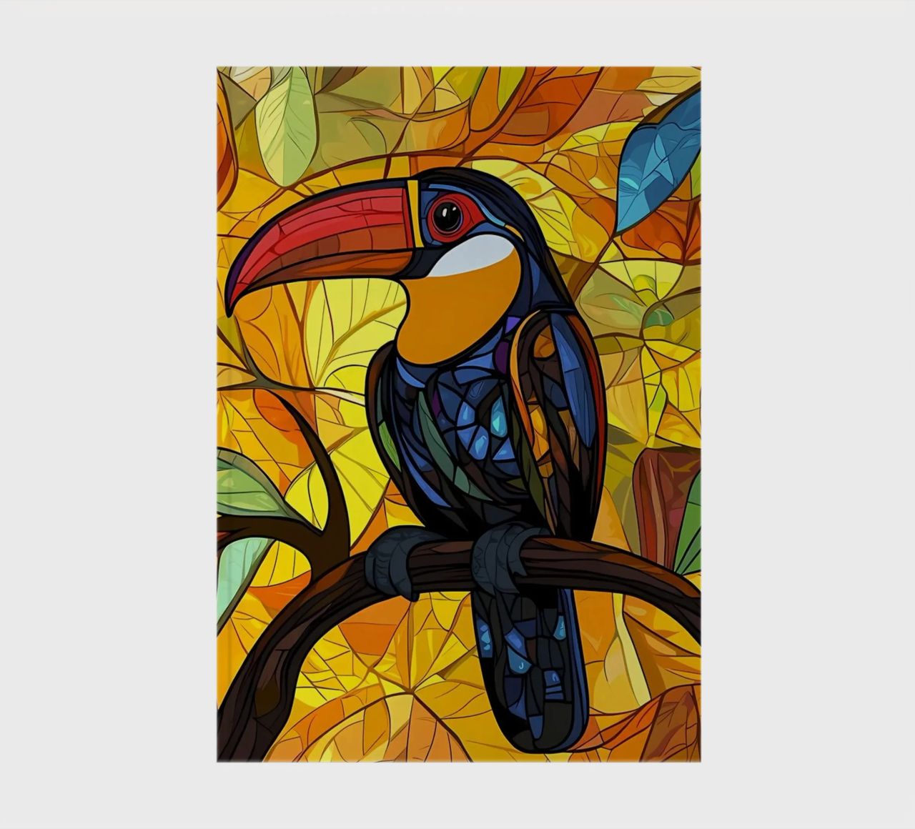 Toucan in Autumn Leaves notebook by Caeson