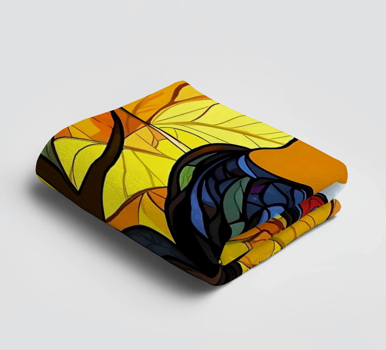 Toucan in Autumn Leaves towel by Caeson