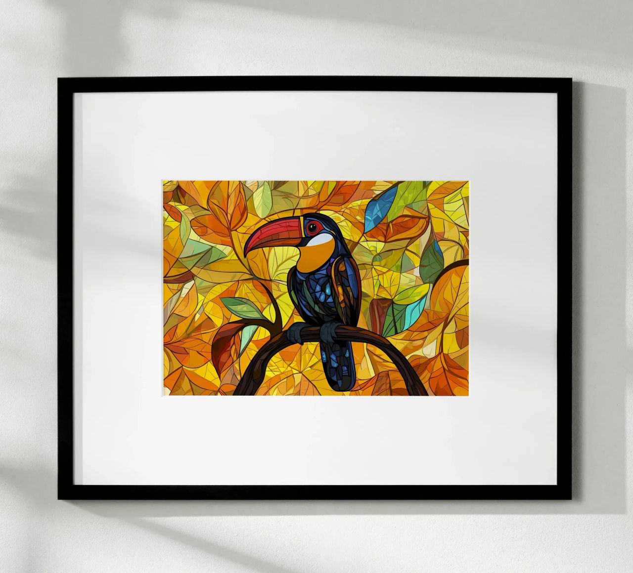 Toucan in Autumn Leaves poster by Caeson