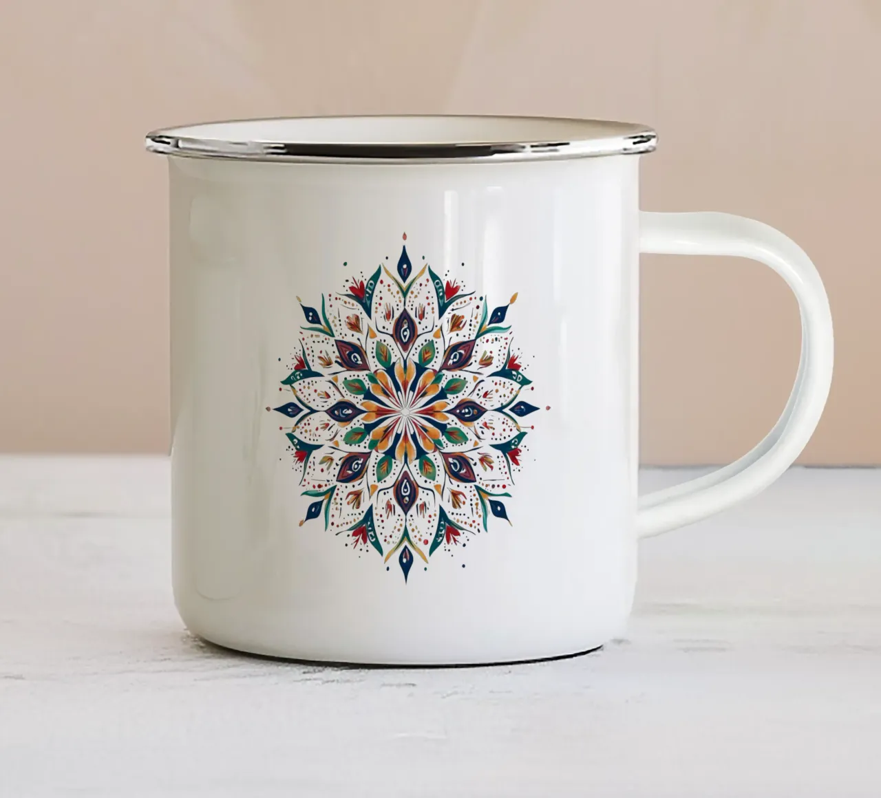 Mandala di Natale tazza in smalto da Spiritual Touch