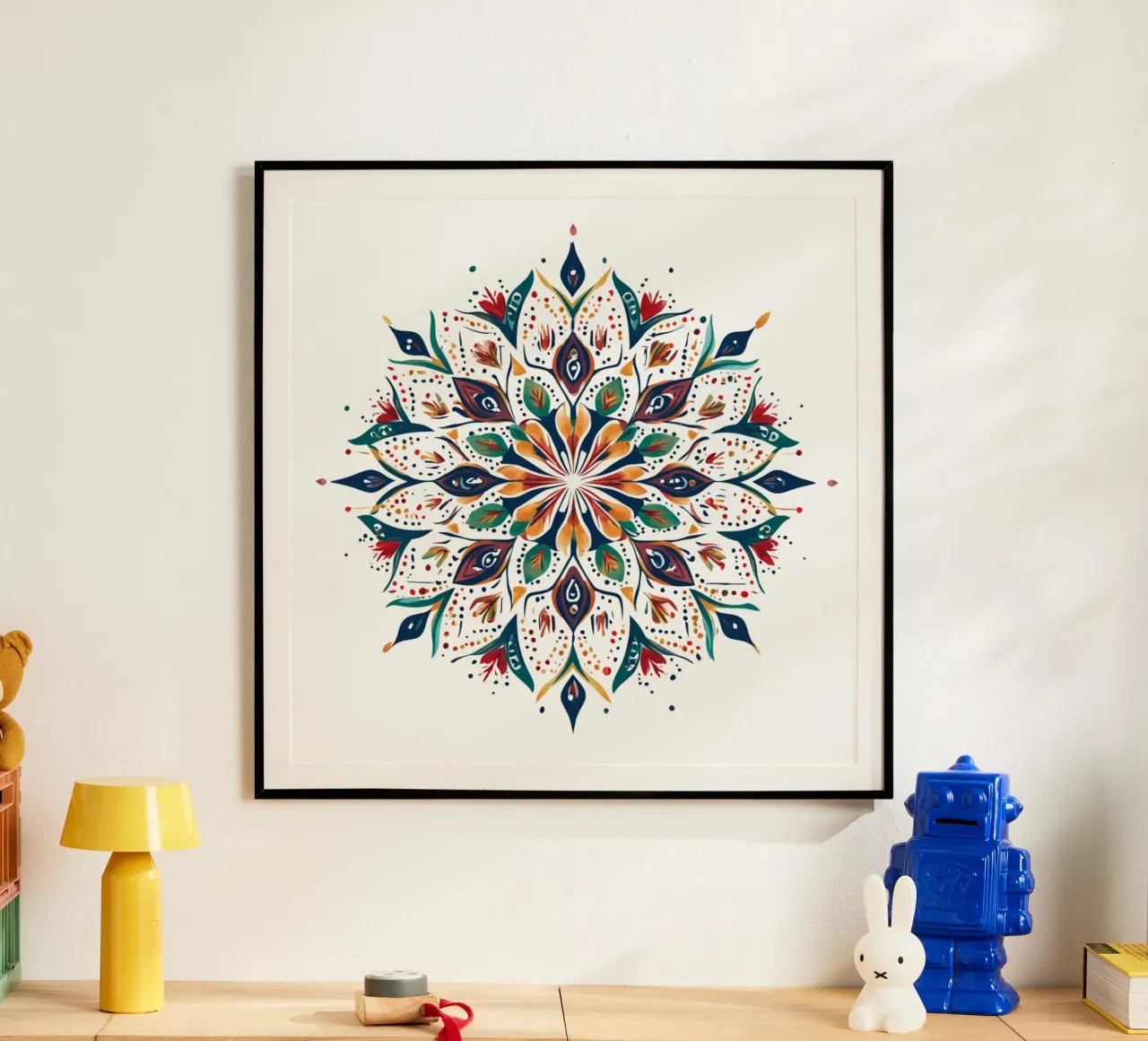 Mandala di Natale poster con telaio in plastica da Spiritual Touch