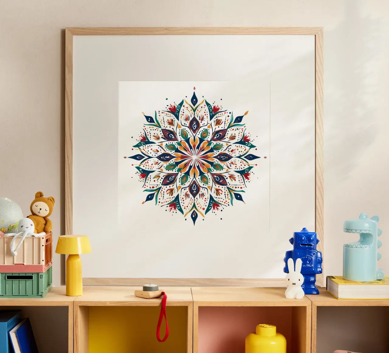Mandala di Natale poster con telaio in plastica da Spiritual Touch