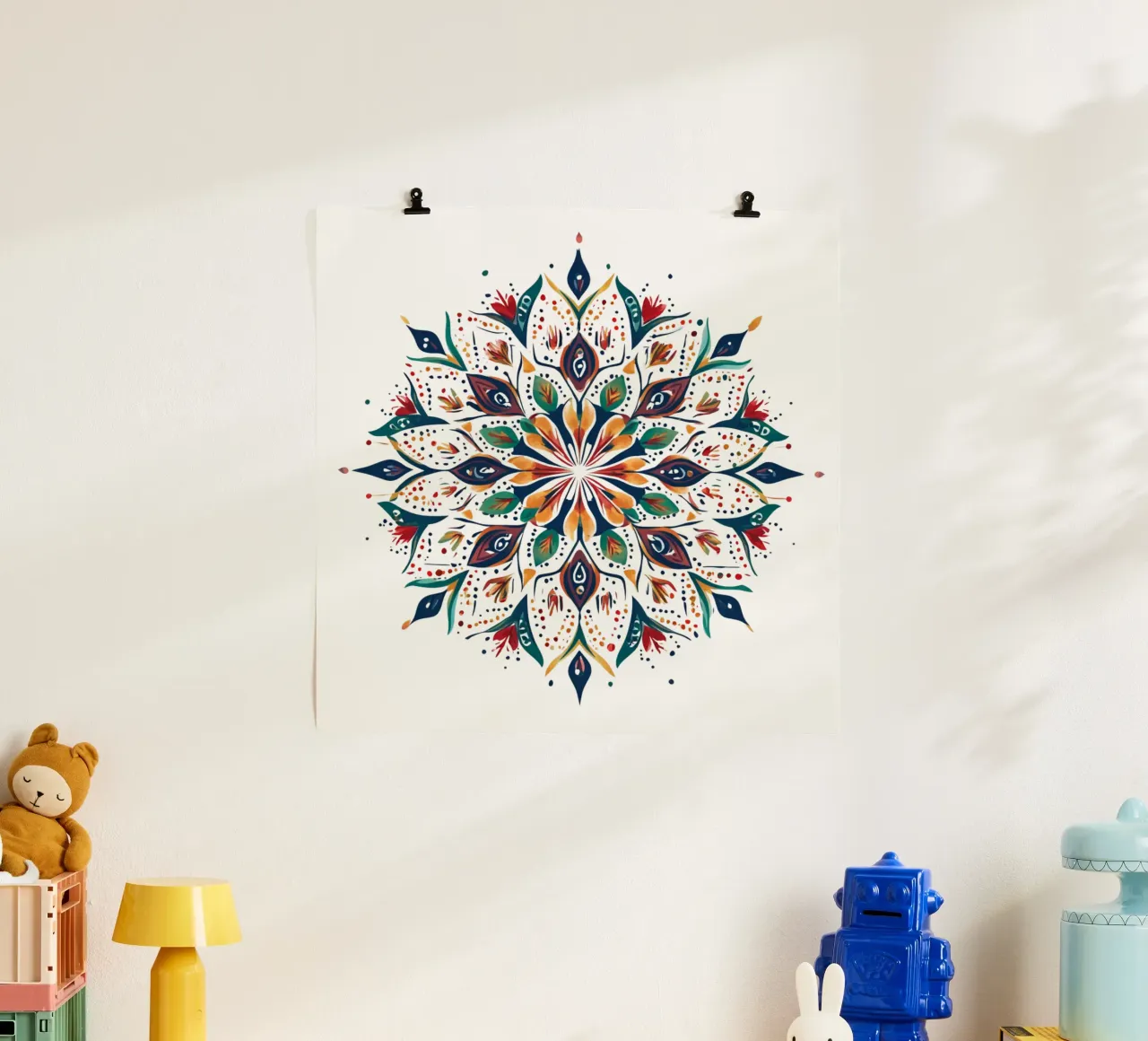 Mandala di Natale poster con telaio in plastica da Spiritual Touch