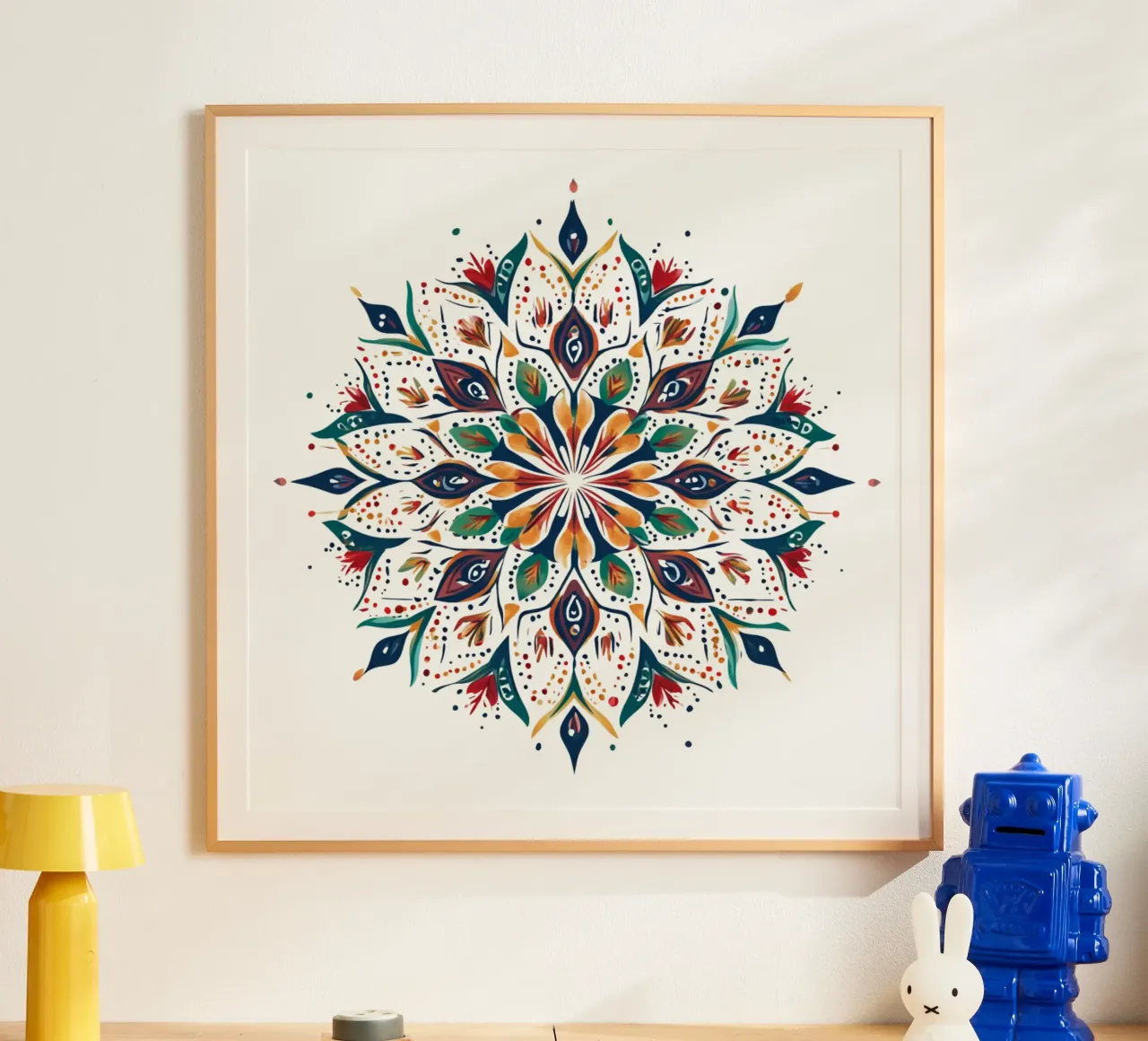 Mandala di Natale poster con telaio in plastica da Spiritual Touch