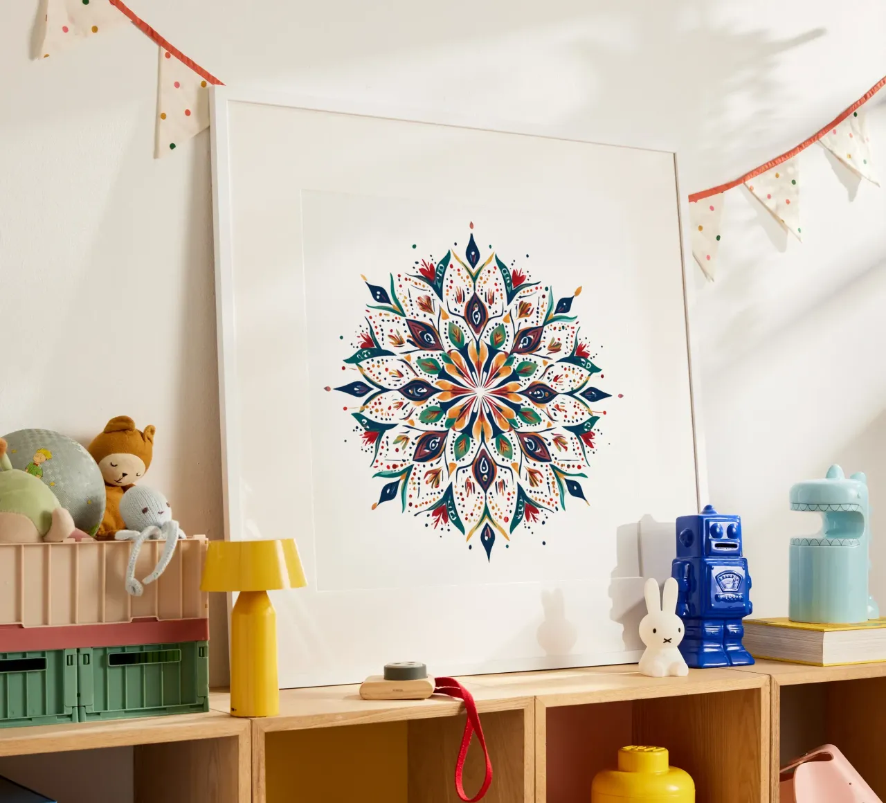 Mandala di Natale poster con telaio in plastica da Spiritual Touch